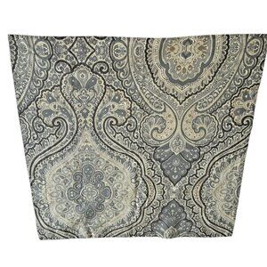 Pottery Barn Blythe Paisley Floral Gray Tones Euro Pillow Sham Cotton 29" Sq Vtg